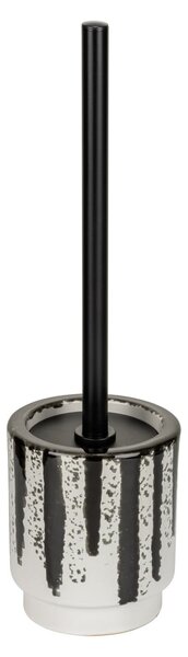 Perie de WC alb-negru din ceramică Subiza – Wenko