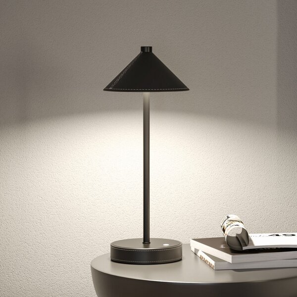 Paulmann Lampa de masă cu baterie LED Pellini, negru, down, CCT, reglabil, Negru, Camera de zi / sufragerie, Metal, Modern