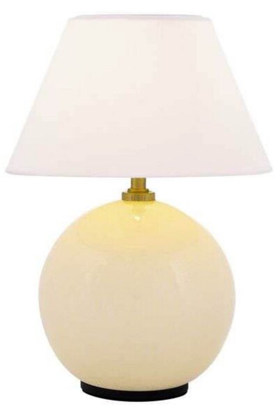 Globen Lighting Lampă de masă cu baterie IRIS, crem, înălțime 23 cm, reglabil, Bej, Camera de zi / sufragerie, Sticlă, Vintage