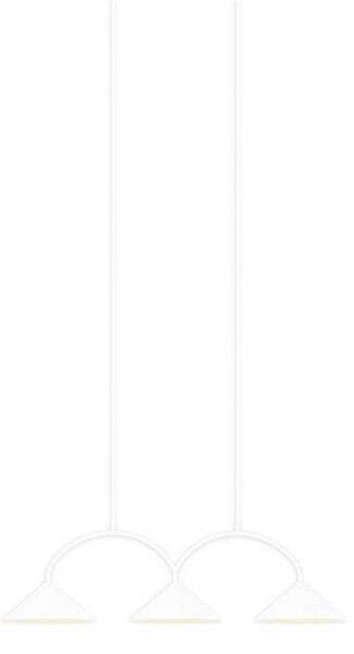 Globen Lighting Lampă suspendată CURVE 3, albă, 3 becuri, 95 cm, reglabil, Alb, Camera de zi / sufragerie, Metal, Vintage