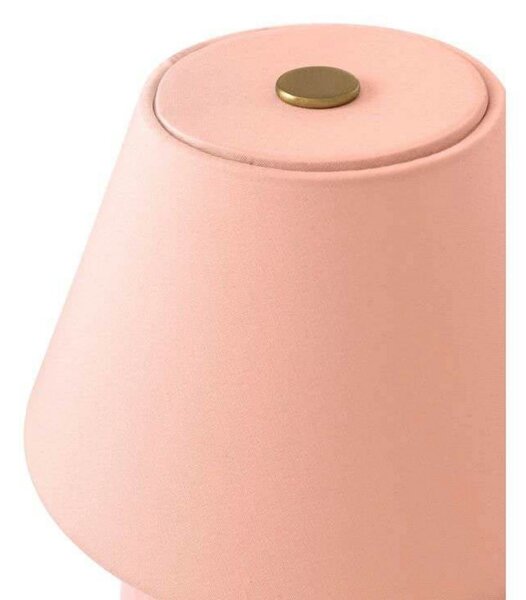 Globen Lighting Lampă de masă cu baterie IRIS, roz, înălțime 23 cm, reglabil, Roz / Rosé, Camera de zi / sufragerie, Sticlă, Vintage