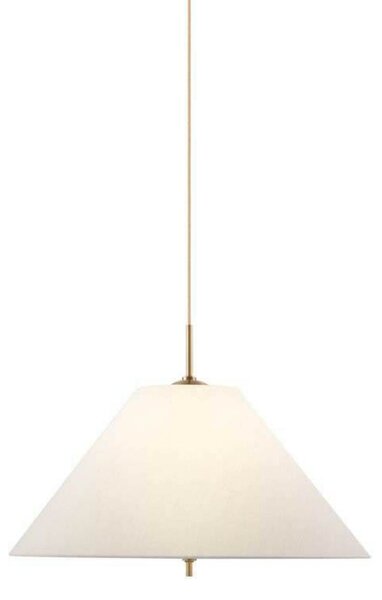 Globen Lighting Lampă suspendată IRIS, crem, Ø 50 cm, reglabil, Bej, Camera de zi / sufragerie, Țesătură / Textil, Vintage