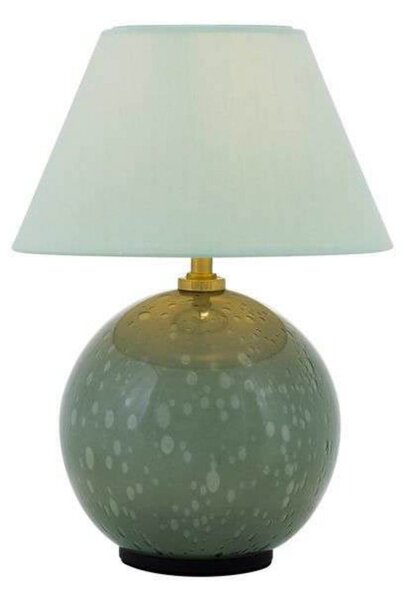 Globen Lighting Lampă de masă cu baterie IRIS, verde, înălțime 23 cm, reglabil, Verde, Camera de zi / sufragerie, Sticlă, Vintage