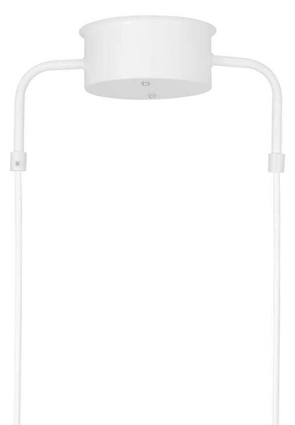 Globen Lighting Lampă suspendată CURVE 3, albă, 3 becuri, 95 cm, reglabil, Alb, Camera de zi / sufragerie, Metal, Vintage