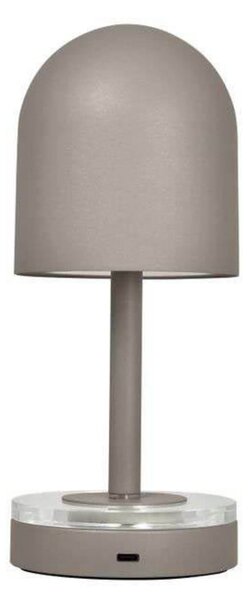 AYTM Lampa cu baterie Luceo, gri-maro, metal, 24 cm, dimabil, IP44, reglabil, Gri, Camera de zi / sufragerie, Metal, Modern