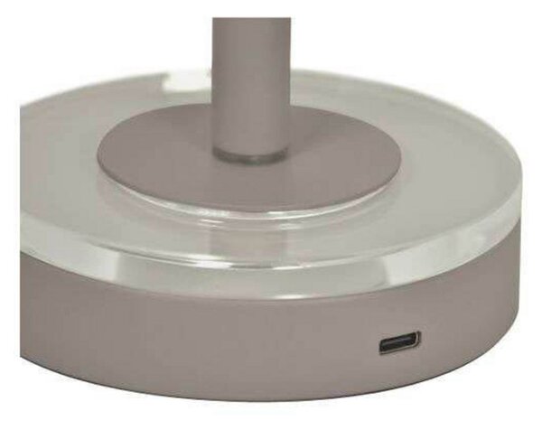 AYTM Lampa cu baterie Luceo, gri-maro, metal, 24 cm, dimabil, IP44, reglabil, Gri, Camera de zi / sufragerie, Metal, Modern