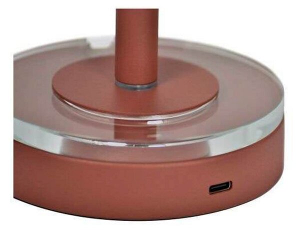 AYTM Lampa cu acumulator Luceo, maro, metal, 24 cm, dimabil, IP44, reglabil, Maro / Rugină, Camera de zi / sufragerie, Metal, Modern