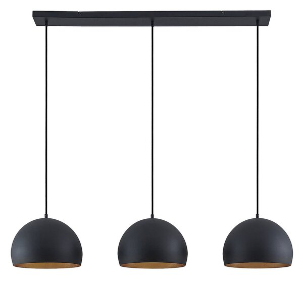 Lustră Pendul Lindby, Tarjei, reglabil, Negru, Camera de zi, Metal, Modern