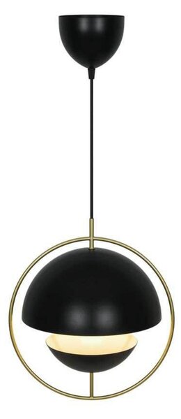 Nordlux Lampă suspendată Tavia, negru, Ø 33 cm, metal, reglabil, Negru, Camera de zi / sufragerie, Metal, Scandinavă