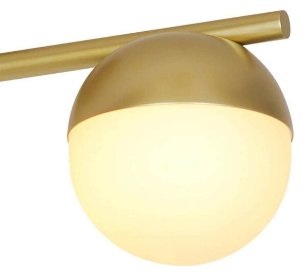 Nordlux Plafonieră Contina, culoare alamă, Ø 48 cm, metal/sticlă, reglabil, Auriu / Alamă, Camera de zi / sufragerie, Metal, Scandinavă