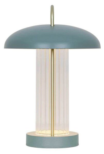Nordlux Lampa de masă cu LED și baterie Mirano, înălțime 29 cm, verde praf, metal, reglabil, Verde, Camera de zi / sufragerie, Metal, Scandinavă, Felinar