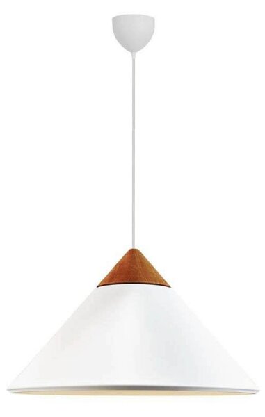 DFTP by Nordlux Lampă suspendată Kinto, albă, Ø 40 cm, metal, reglabil, Alb, Camera de zi / sufragerie, Metal, Scandinavă