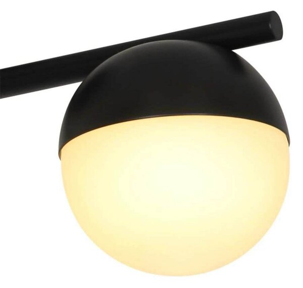 Nordlux Plafonieră Contina, negru, Ø 48 cm, metal/gaz, reglabil, Negru, Camera de zi / sufragerie, Metal, Scandinavă