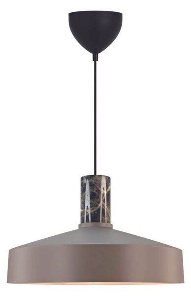 Nordlux Lampă suspendată Elvas, maro deschis, Ø 37 cm, metal/marmură, reglabil, Maro / Rugină, Camera de zi / sufragerie, Metal, Scandinavă