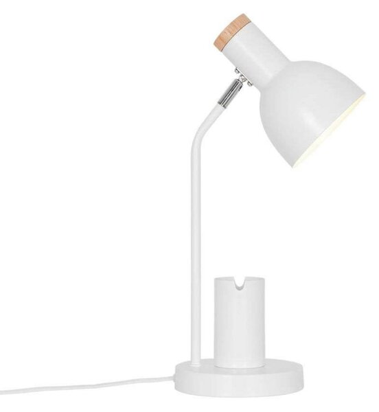 Nordlux Lampa de masă Devone, albă, înălțime 43 cm, metal, Alb, Camera copiilor, Metal, Scandinavă