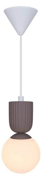 Nordlux Lampa suspendată Sadie, maro deschis, Ø 15 cm, sticlă/ceramică, reglabil, Maro / Rugină, Camera de zi / sufragerie, Sticlă, Scandinavă