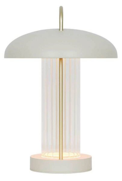 Nordlux Lampa de masă cu LED și baterie Mirano, culoare bej, înălțime 29 cm Metal, reglabil, Bej, Camera de zi / sufragerie, Metal, Scandinavă, Felinar