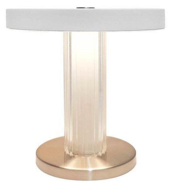 DFTP by Nordlux Lampa de masă cu LED și baterie Trezzi, albă, înălțime 22 cm, metal/sticlă, reglabil, Alb, Camera de zi / sufragerie, Metal, Scandinavă
