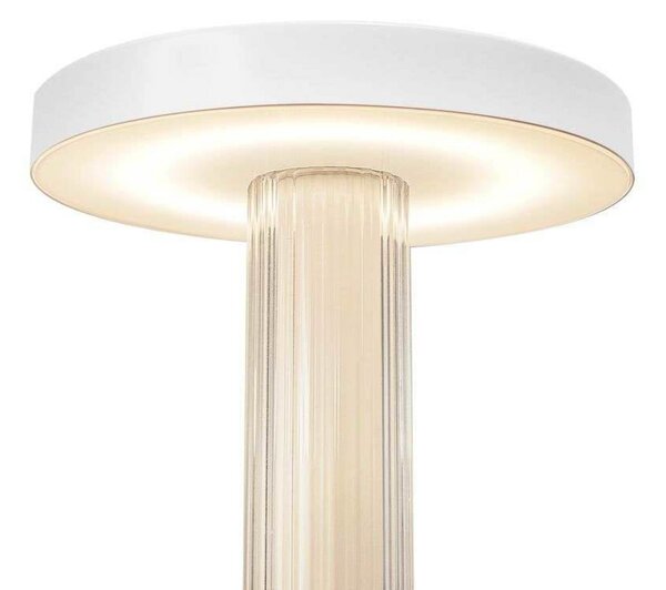 DFTP by Nordlux Lampa de masă cu LED și baterie Trezzi, albă, înălțime 22 cm, metal/sticlă, reglabil, Alb, Camera de zi / sufragerie, Metal, Scandinavă