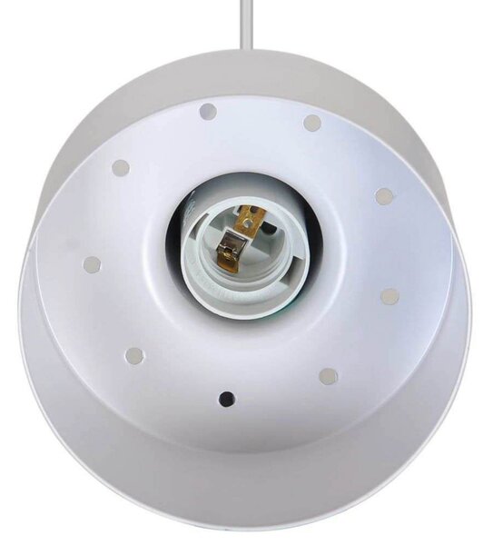 Nordlux Lampa suspendată Matis, albă, Ø 13 cm, metal, reglabil, Alb, Camera de zi / sufragerie, Metal, Scandinavă