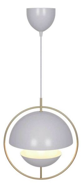 Nordlux Lampa suspendată Tavia, albă, Ø 33 cm, metal, reglabil, Alb, Camera de zi / sufragerie, Metal, Scandinavă