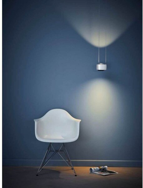 LOOM DESIGN Lampă suspendată LED Air, albă, aluminiu, 13 cm, reglabil, Alb, Camera de zi / sufragerie, Aluminiu, Modern
