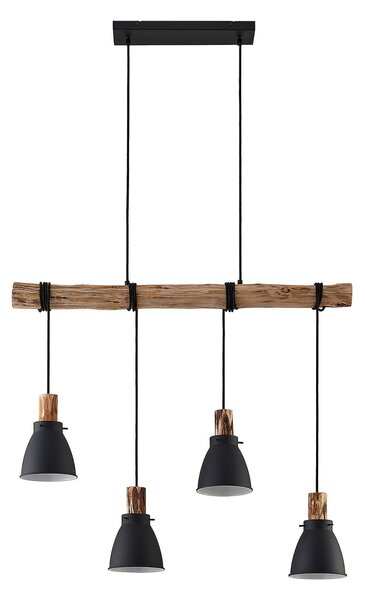 Lustră Pendul Lindby, Trebale, reglabil, Negru, Camera de zi, Metal, Scandinavă