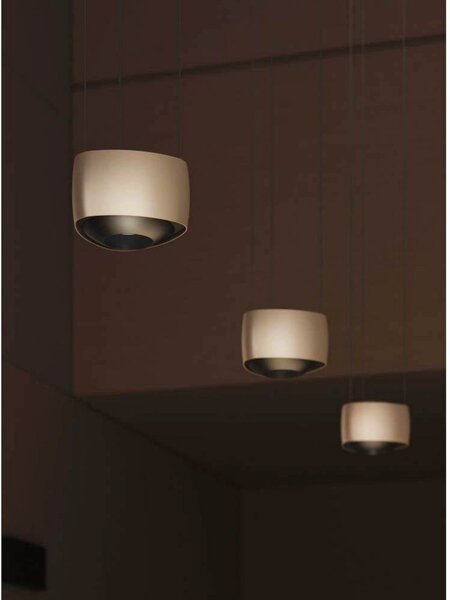 LOOM DESIGN Lampă suspendată LED Air, gri, aluminiu, 13 cm, reglabil, Bej, Camera de zi / sufragerie, Aluminiu, Modern