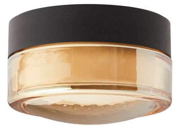 LOOM DESIGN plafonieră LED Otto Convex, chihlimbar, IP65, reglabil, Portocaliu, Baie, Sticlă, Modern