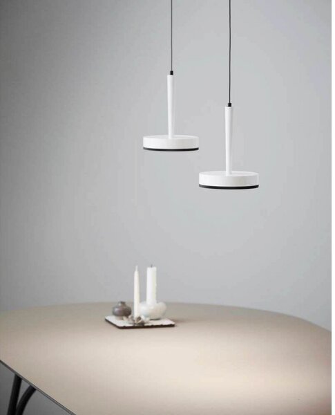 LOOM DESIGN lampă suspendată LED Nyx P1, alb, aluminiu, reglabil, Alb, Camera de zi / sufragerie, Aluminiu, Modern