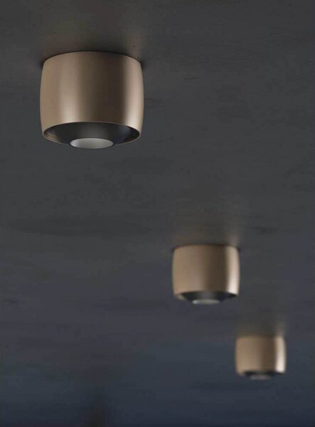 LOOM DESIGN plafonieră LED Air, gri, aluminiu, Ø 10 cm, reglabil, Bej, Camera de zi / sufragerie, Aluminiu, Modern
