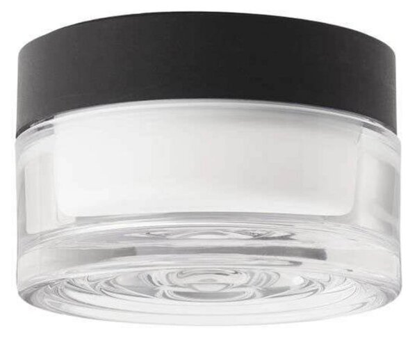 LOOM DESIGN plafonieră LED Otto Wave, transparentă, IP65, reglabil, Transparent, Sticlă, Modern