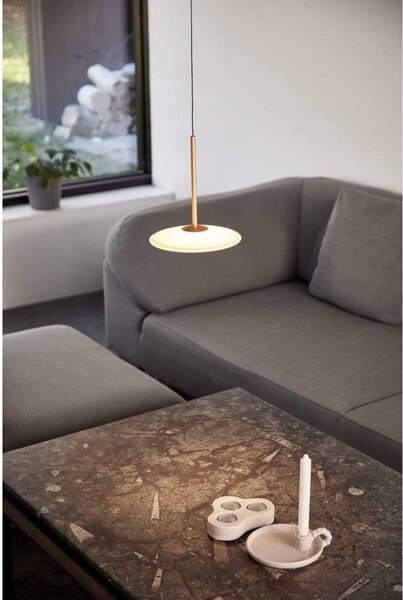 LOOM DESIGN lampă suspendată LED Solene, portocaliu, sticlă, Ø 20 cm, reglabil, Portocaliu, Camera de zi / sufragerie, Sticlă, Modern