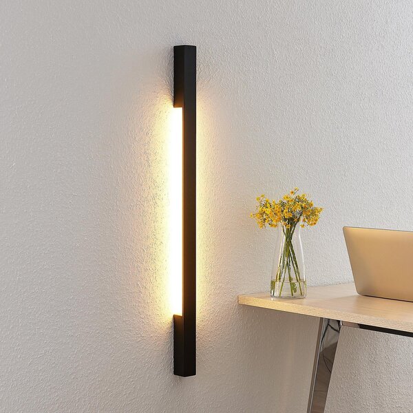 Lampă de perete Arcchio, Ivano, Negru, Zona coridorului, Aluminiu, Modern