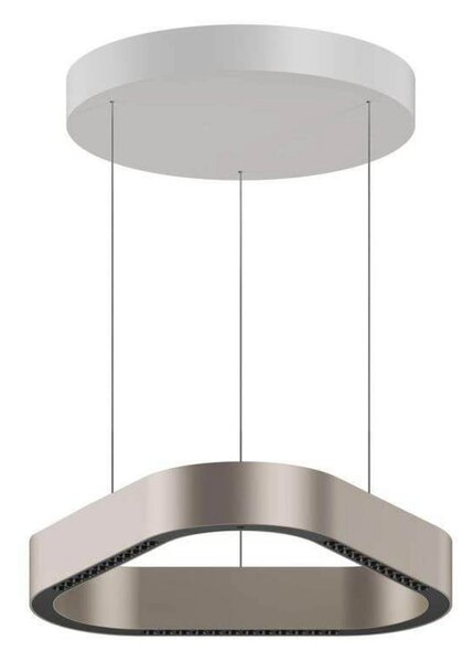 LOOM DESIGN Lampă suspendată LED Trigon, crem, aluminiu, 40 cm, reglabil, Bej, Camera de zi / sufragerie, Aluminiu, Modern