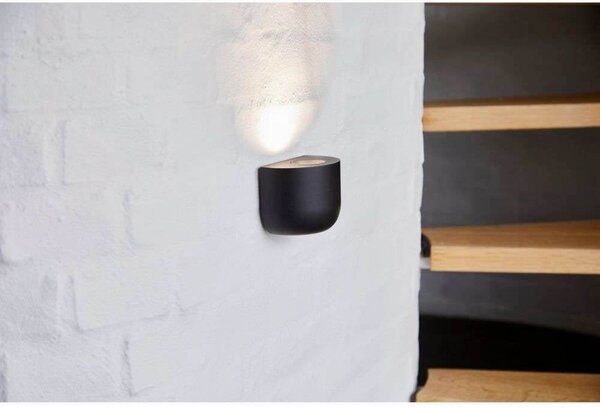 LOOM DESIGN aplică de perete LED Nyx, negru, reglabil, Negru, Camera de zi / sufragerie, Aluminiu, Modern