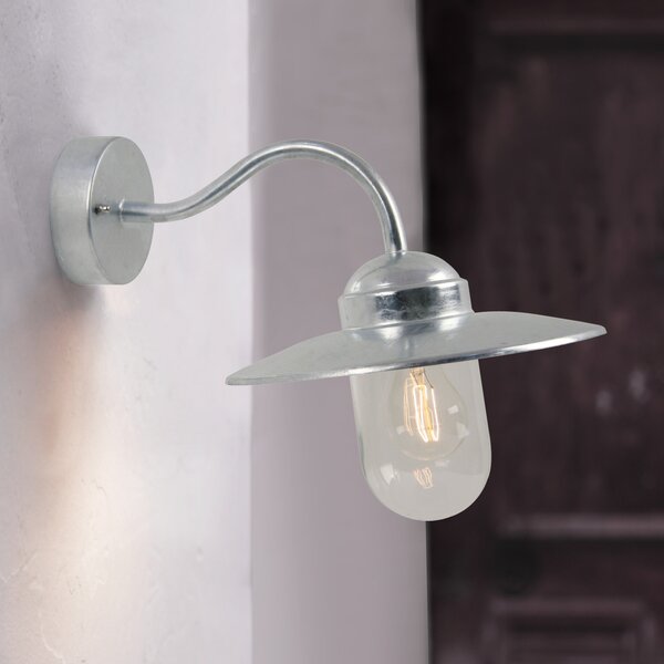 Nordlux Aplică de exterior Luxembourg zincată la cald IP54, Gri, Metal