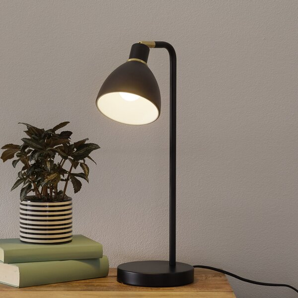 Nordlux Lampă de masă clasică Ray pt birou, Negru, Camera de zi / sufragerie, Metal, Modern