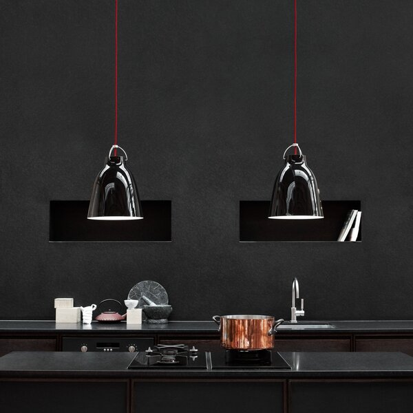 Lustră Pendul FRITZ HANSEN, Caravaggio P2, reglabil, Negru, Camera de zi, Metal, Design