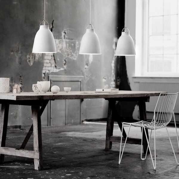 Lustră Pendul FRITZ HANSEN, Caravaggio P2, reglabil, Alb, Camera de zi, Metal, Design