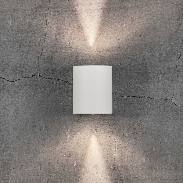Nordlux Aplică LED de exterior Canto 2, 10 cm, alb, Alb, Metal, Modern