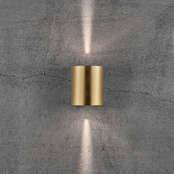 Nordlux Lampă LED pentru exterior Canto 2, 10 cm, alamă, Auriu / Alamă, Metal, Modern
