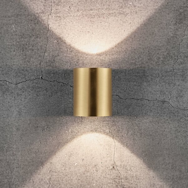 Nordlux Lampă LED pentru exterior Canto 2, 10 cm, alamă, Auriu / Alamă, Metal, Modern