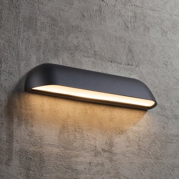 Nordlux Aplică LED de exterior Front 36, negru, Negru, Metal, Modern