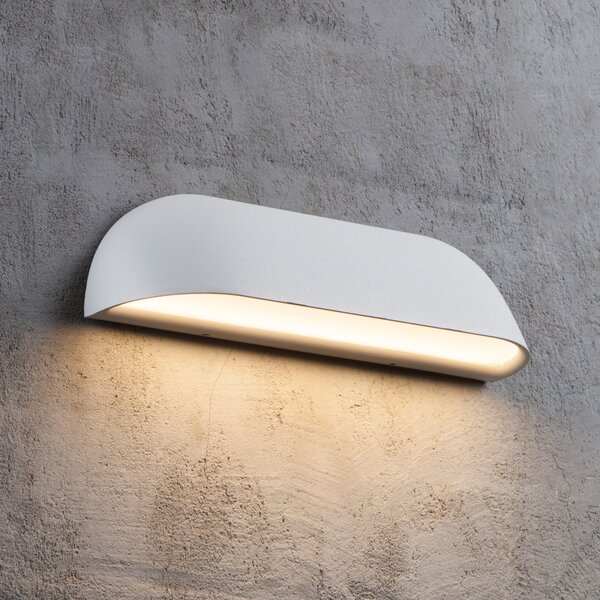 Nordlux Aplică LED de exterior Front 26, alb, Alb, Metal, Modern