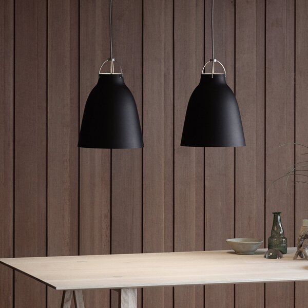 Lustră Pendul FRITZ HANSEN, Caravaggio P2, reglabil, Negru, Camera de zi, Metal, Design