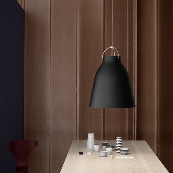 Lustră Pendul FRITZ HANSEN, Caravaggio P3, reglabil, Negru, Camera de zi, Metal, Design