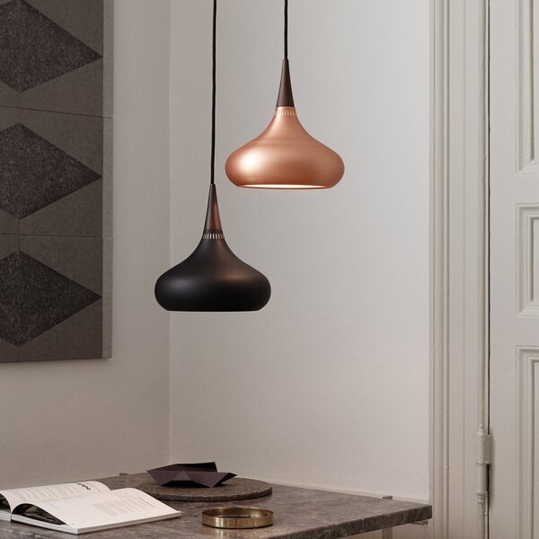 Lustră Pendul FRITZ HANSEN, Orient P1, reglabil, Negru, Camera de zi, Metal, Design