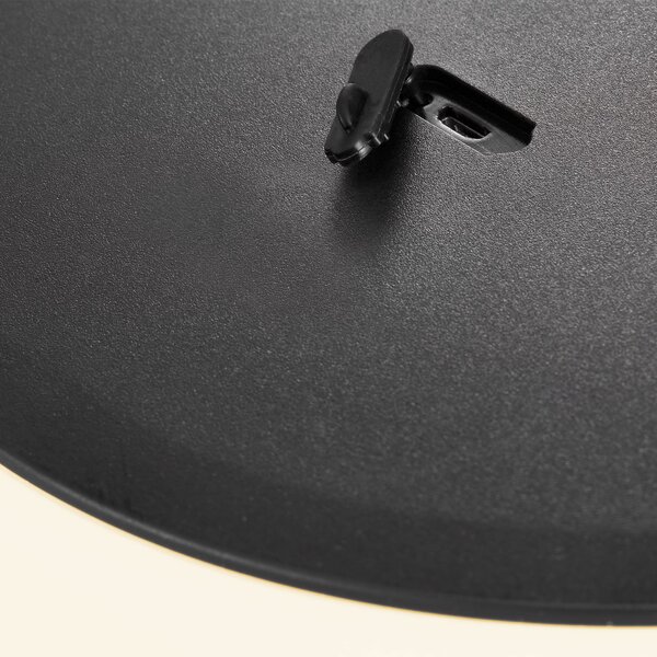 Nordlux Lampadar LED de podea Kettle Tripod Metal, abajur 36 cm, reglabil, Negru, Metal, Design, Umbrelă în picioare