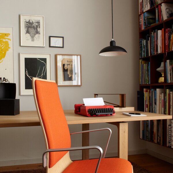 Lustră Pendul FRITZ HANSEN, Kaiser Idell 6631-P, reglabil, Negru, Camera de zi, Metal, Design